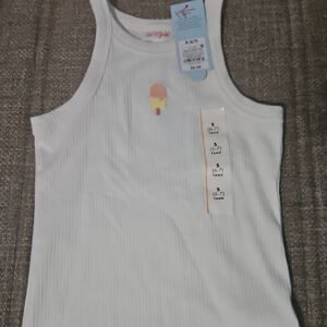Cat & Jack White Tank Top with Popsicle Design